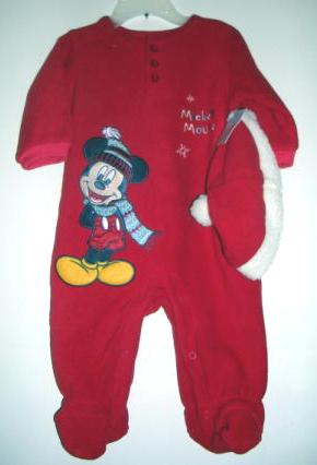 (image for) Disney Mickey Mouse Outfit Sleeper Hat 0-3 Months - Click Image to Close